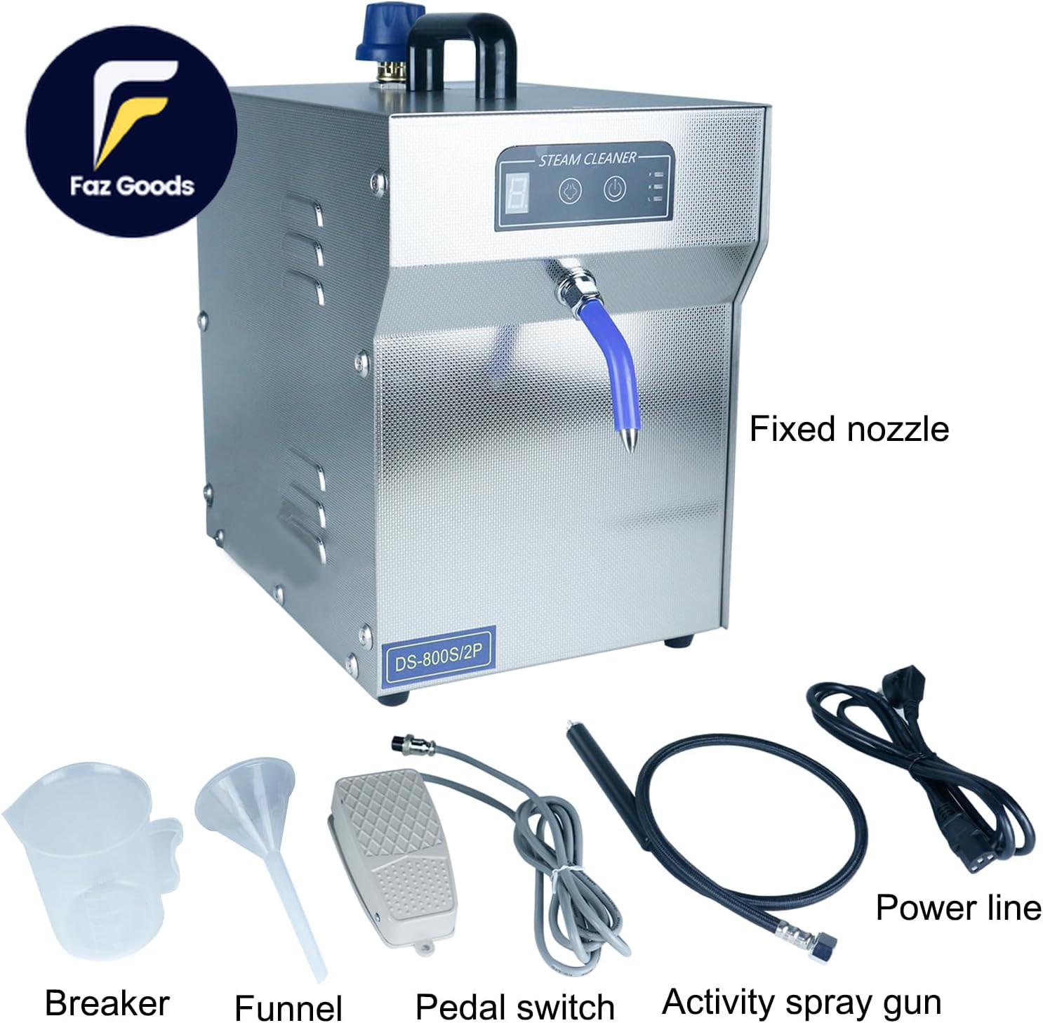 1300W Professional Jewelry Steam Cleaner 2L Stainless-Steel Jewelry Cleaning Mac