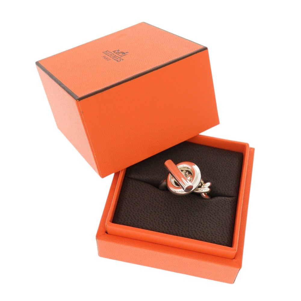 AUTHENTIC HERMES Croisette Ring Silver Silver925 #13(JP Size)