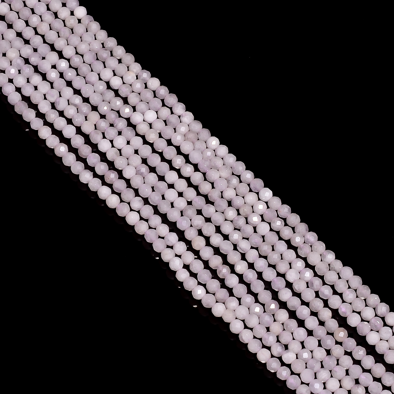 Natural Lavender Quartz Gemstone Rondelle Faceted Beads 3X3 mm Strand 13″ EB-283