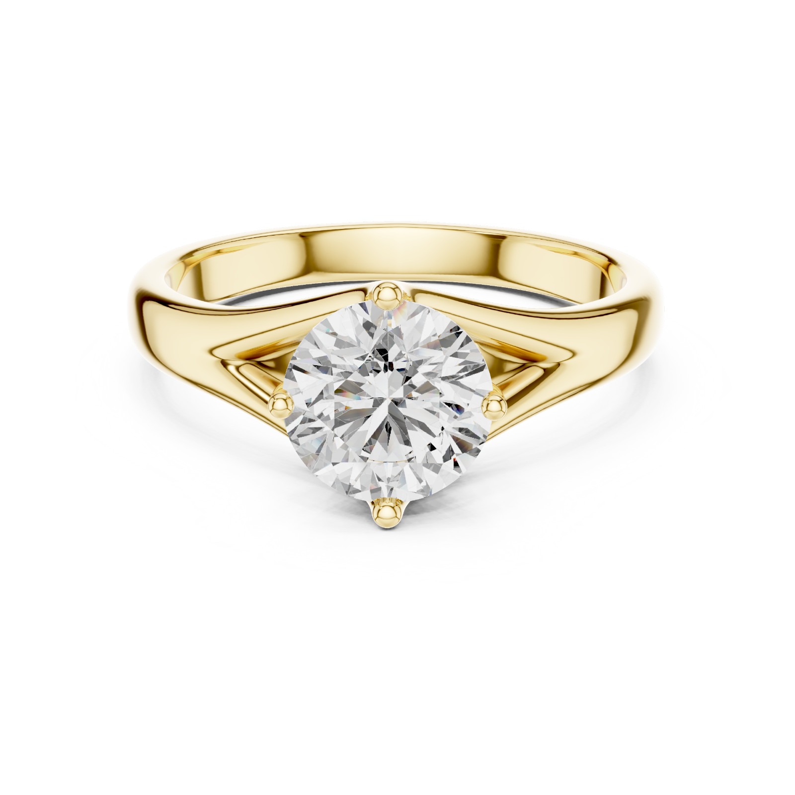 1 Ct Lab Grown Diamond IGI Certified Engagement Wedding Gold Ring 14 K F VVS