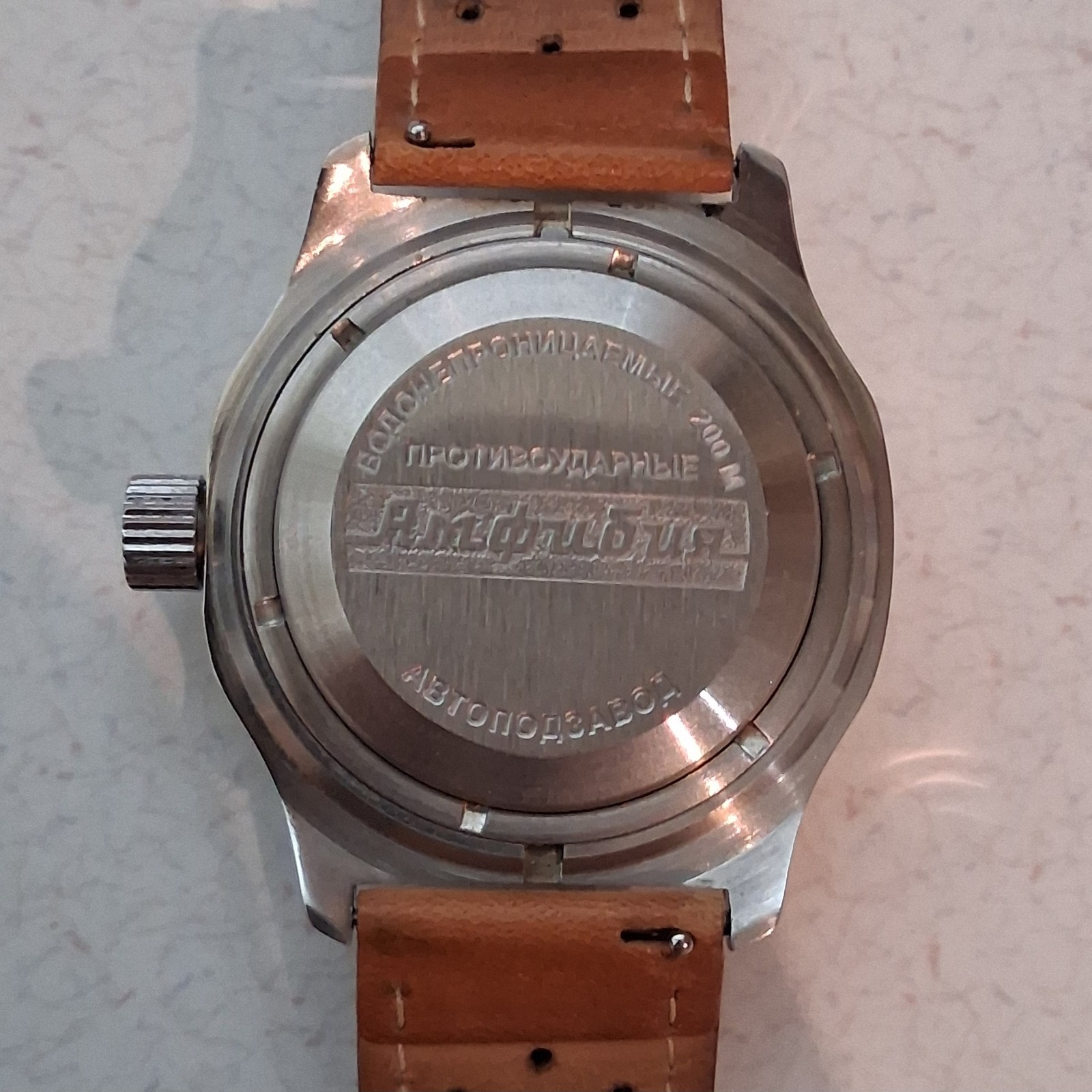 Vostok Amphibia Men’s Black Watch – Custom Bezel