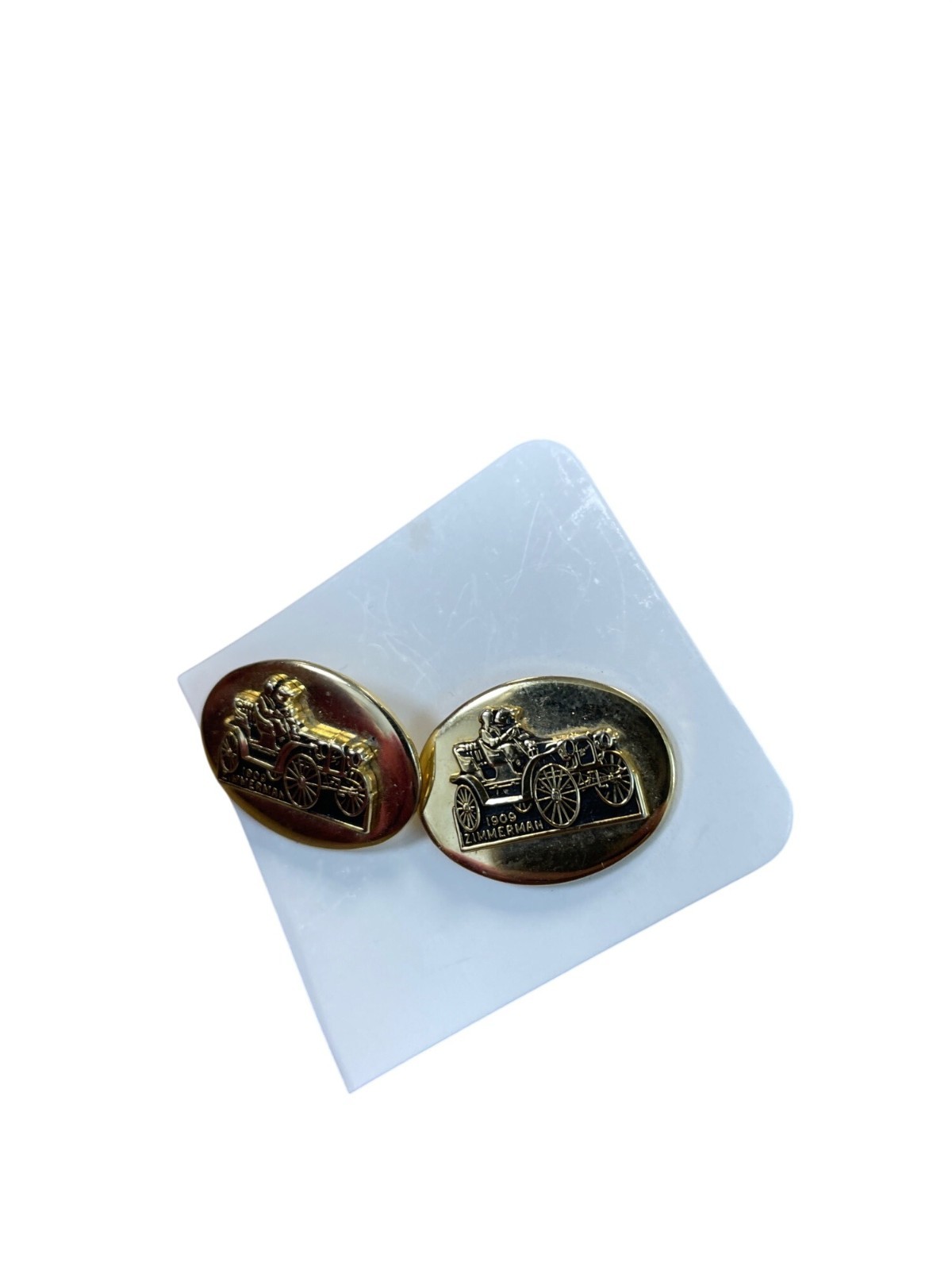 Zimmerman 1909 Kinney Co. mens VTG gold tone metal shirt cufflinks SKU 9816