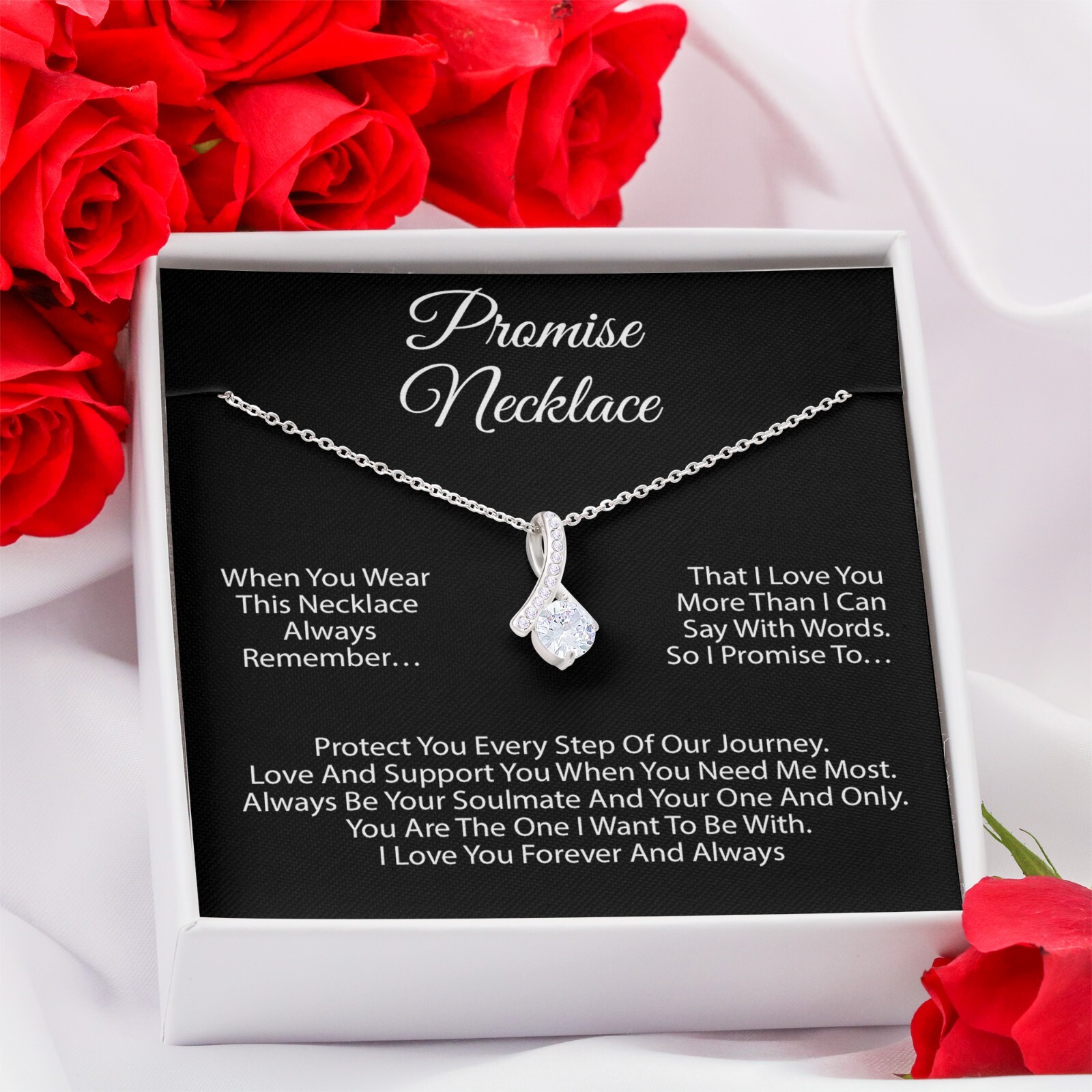 Promise Necklace For Soulmate, Valentine Gift, Birthday Gift, Anniversary Gift