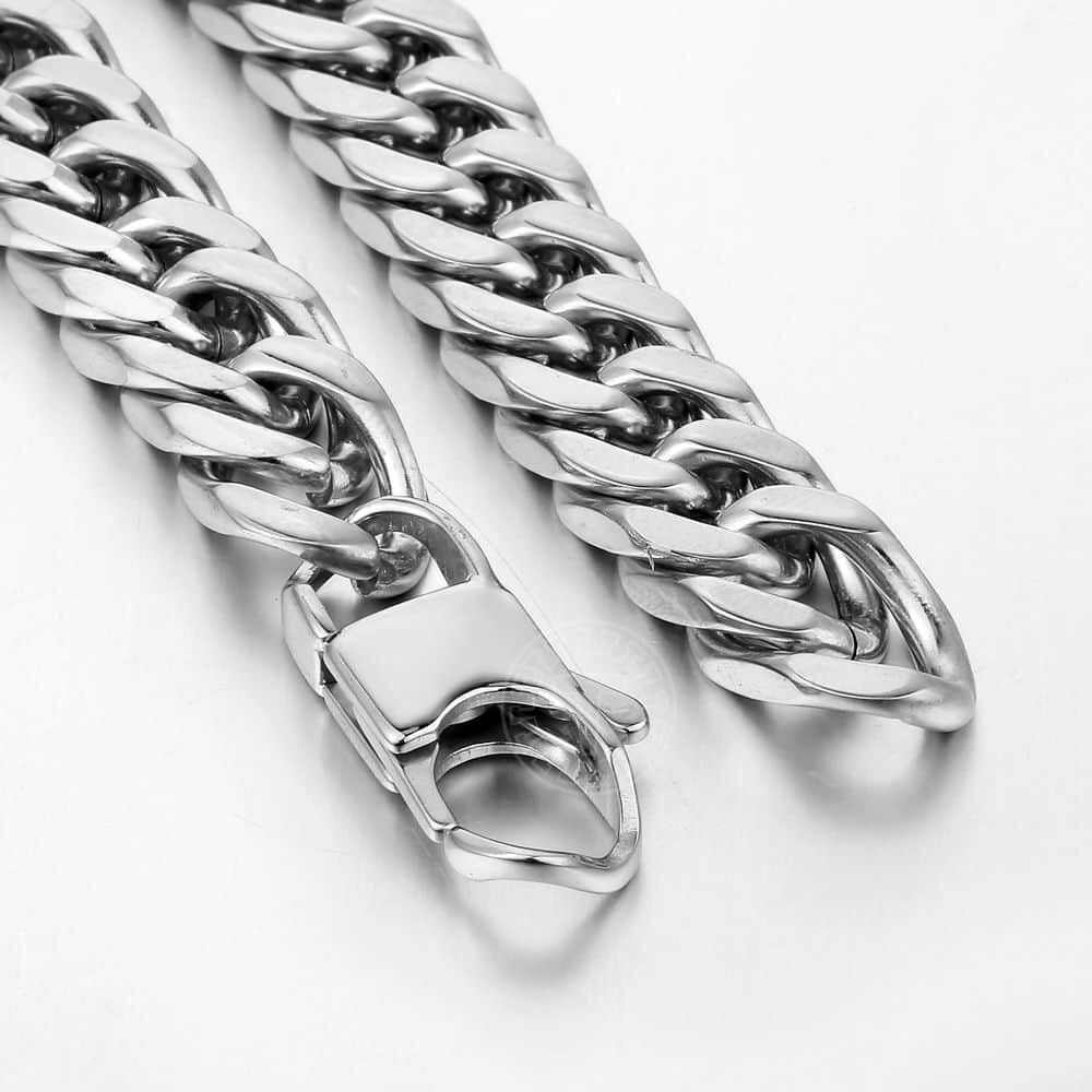 11mm Men’s Stainless Steel Bracelet Necklace Jewelry Set Byzantine Chain 8-30in