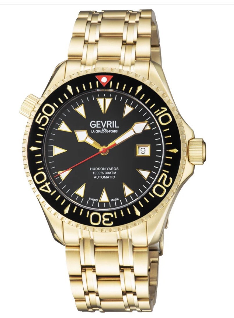 Gevril Men 48804 Hudson Yards Swiss Automatic Diver Limited Edition 493/500