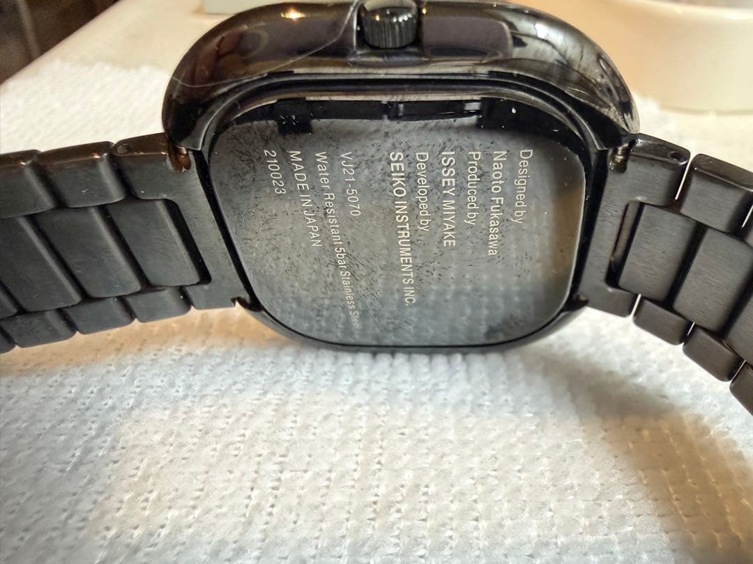 ISSEY MIYAKE GO Quartz Black Dial Naoto Fukasawa Japan Battery Service Working