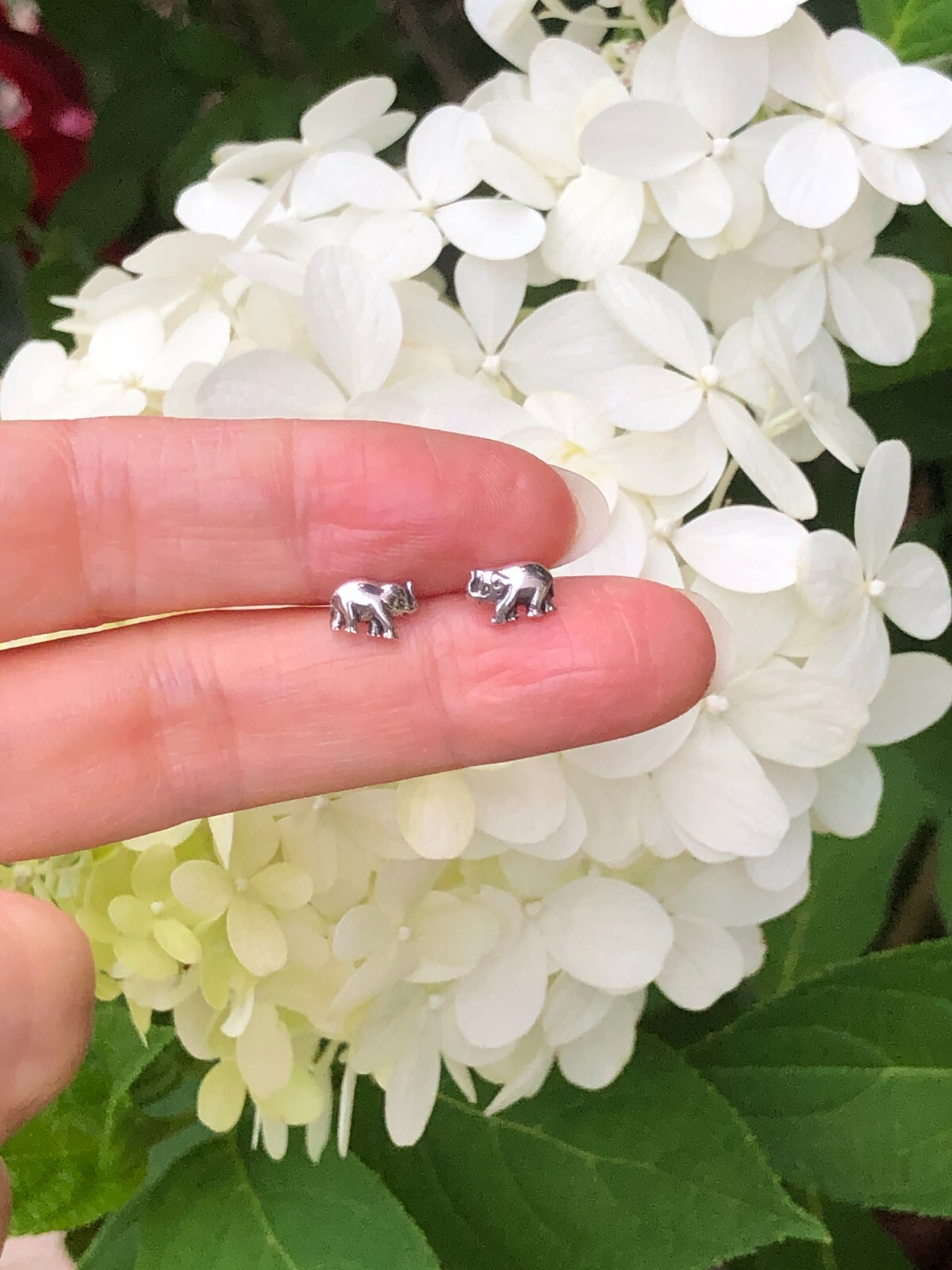 925 Sterling Silver Baby Elephant Stud Earrings Women Girls Dainty Studs 7mm