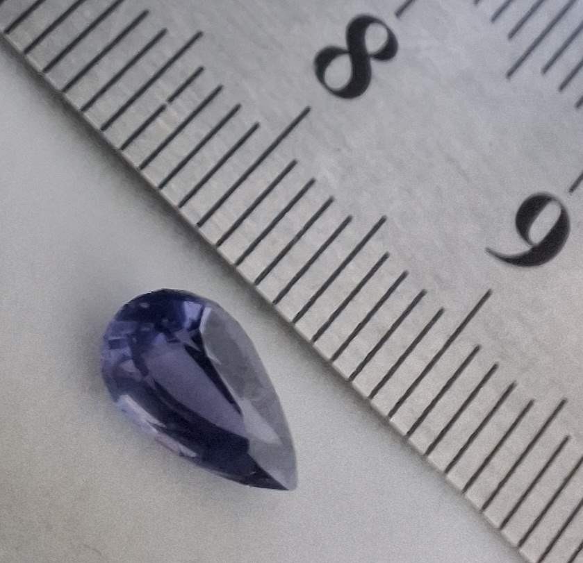 1.38ct FINE Ceylon Purple Sapphire Pear Cut Loose No Heat Treatment Sri Lanka