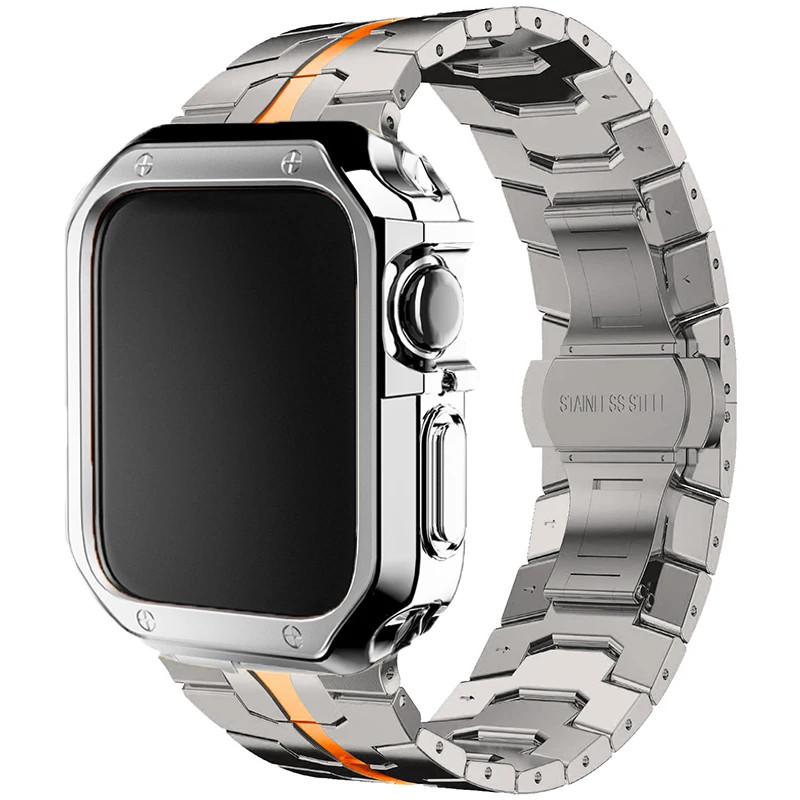 Metal Band+TPU Case For iWatch Ultra 3 Series 11 10 9 8 SE 38-49mm Kit Accessory