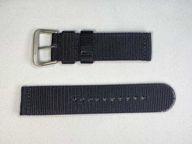 Seiko Genuine 22mm Nylon Band Black 4A211AL for SNZG15JC/7S36-03J0