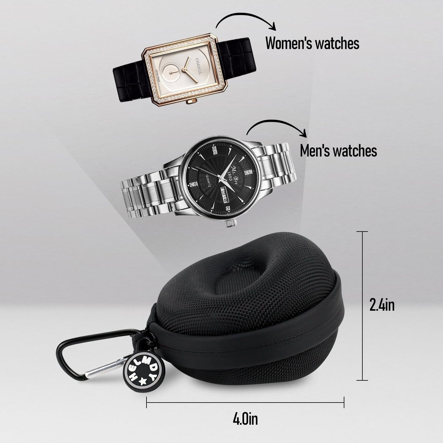 Luxury Watch Travel Case with Velvet Interior – Perfect Gift for Watch Owners