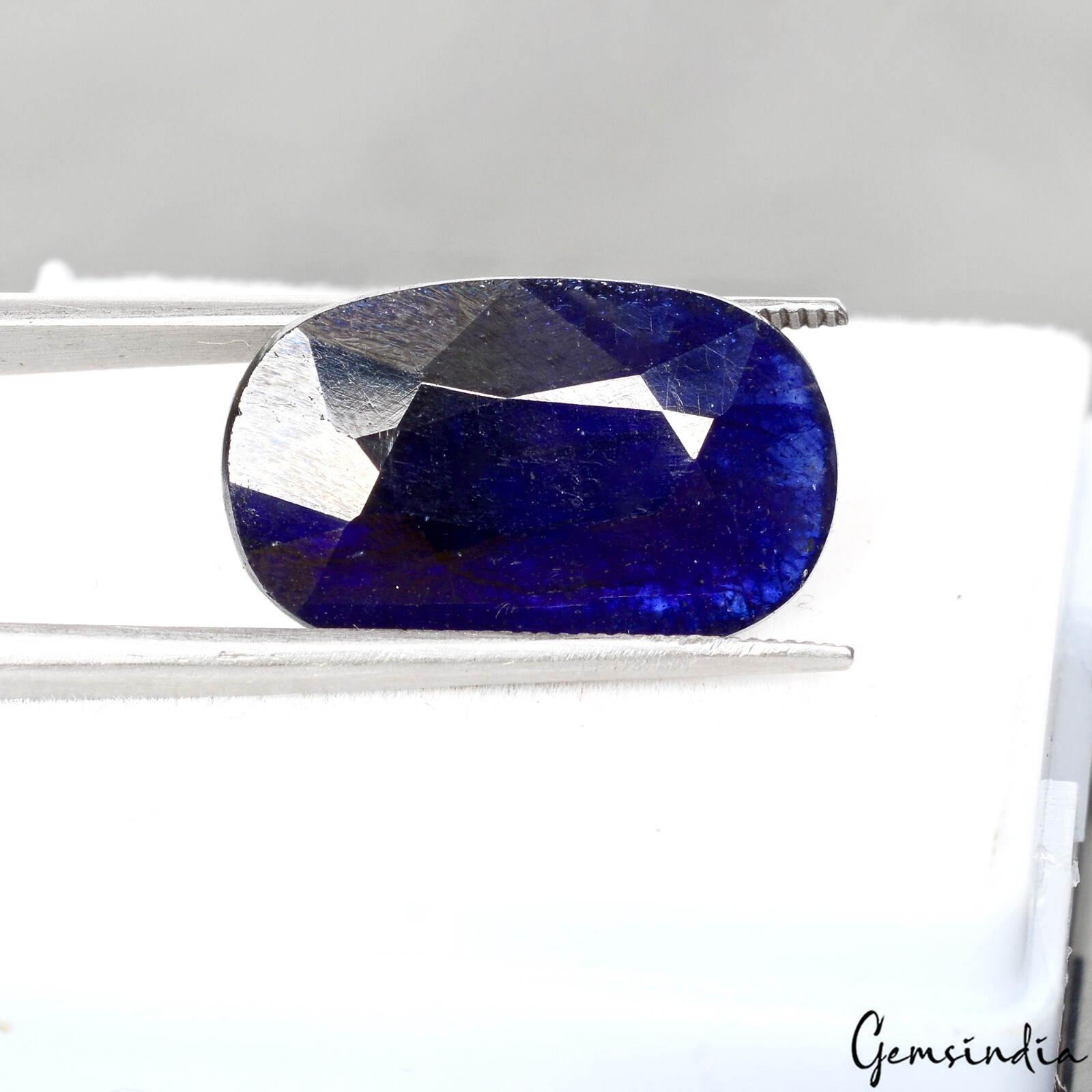 13.90 Cts Natural Sapphire Ceylon Royal Blue Oval Faceted Cut Ring Size Gemstone