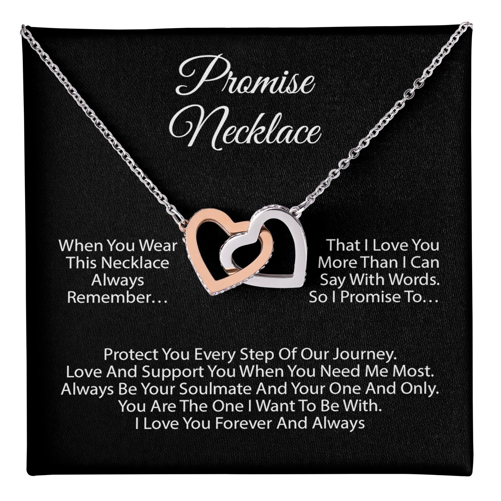 Promise Necklace For Soulmate, Valentine Gift, Birthday Gift, Anniversary Gift