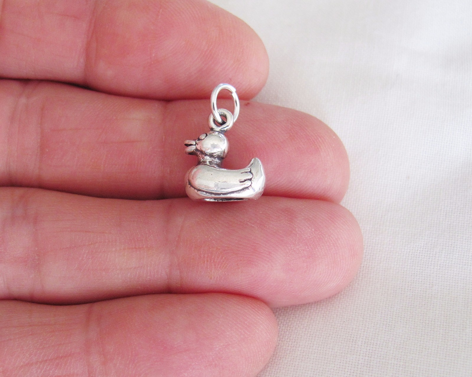 Sterling Silver 13.5mm Rubber Ducky charm