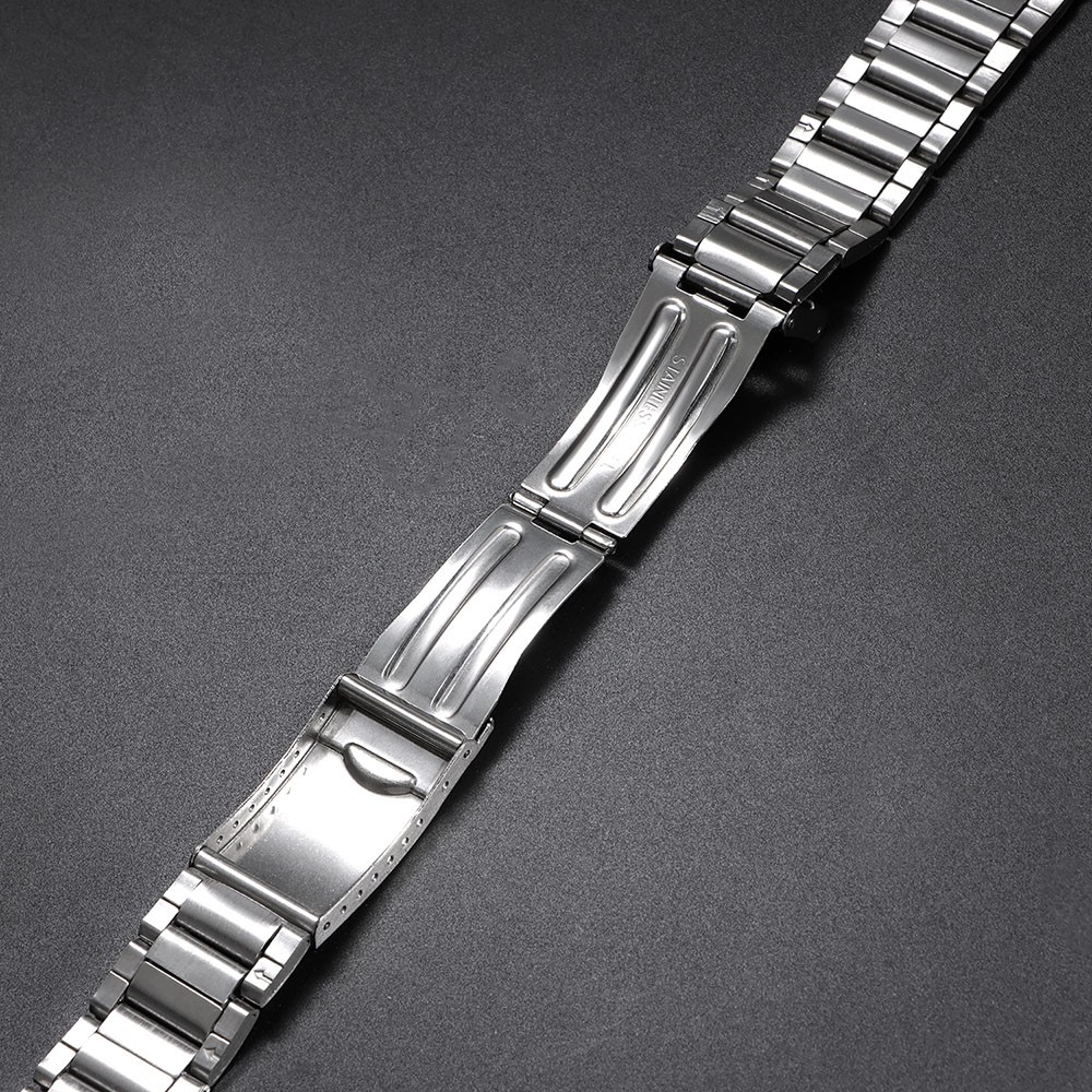 New 12/14/16/18/20/22/24mm Silver Stainless Steel Watch Strap Band For Men Women