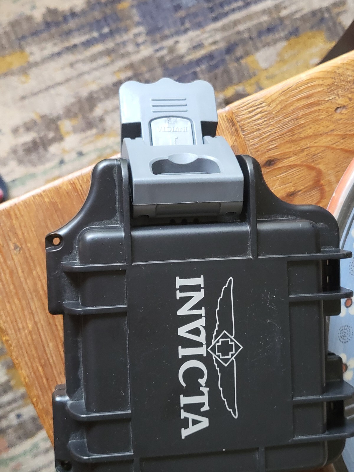 Invicta Watch Box Black Single Watch Capacity Has Foam Insert Used Empty 6″ X 5″