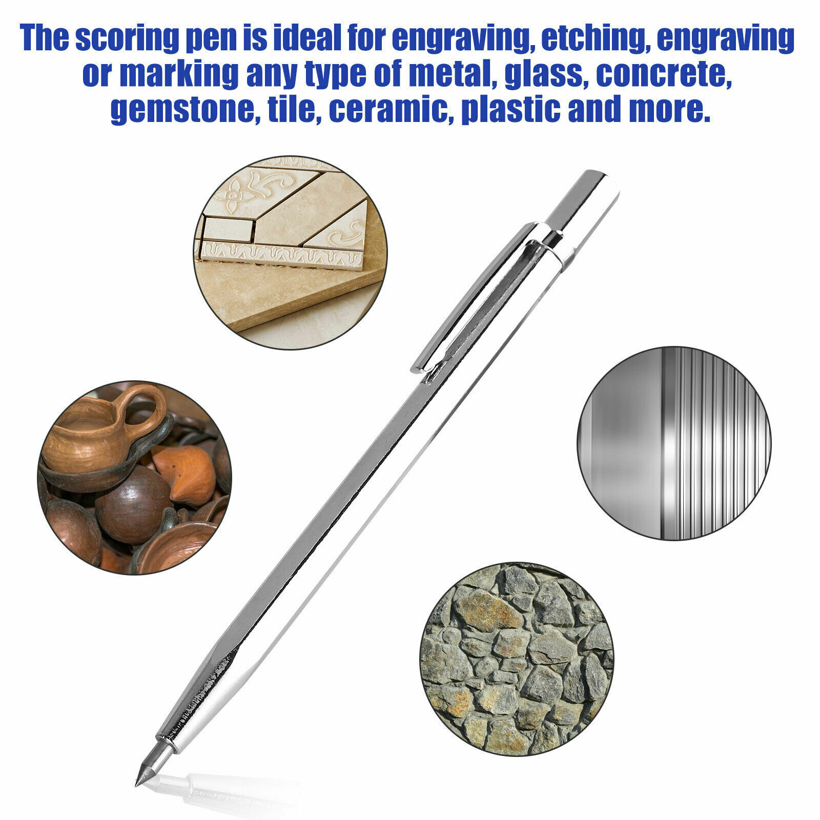 2Pcs Engraving Pen Glass Metal Wood Engraver Scribe Tool Portable Pocket Diamond
