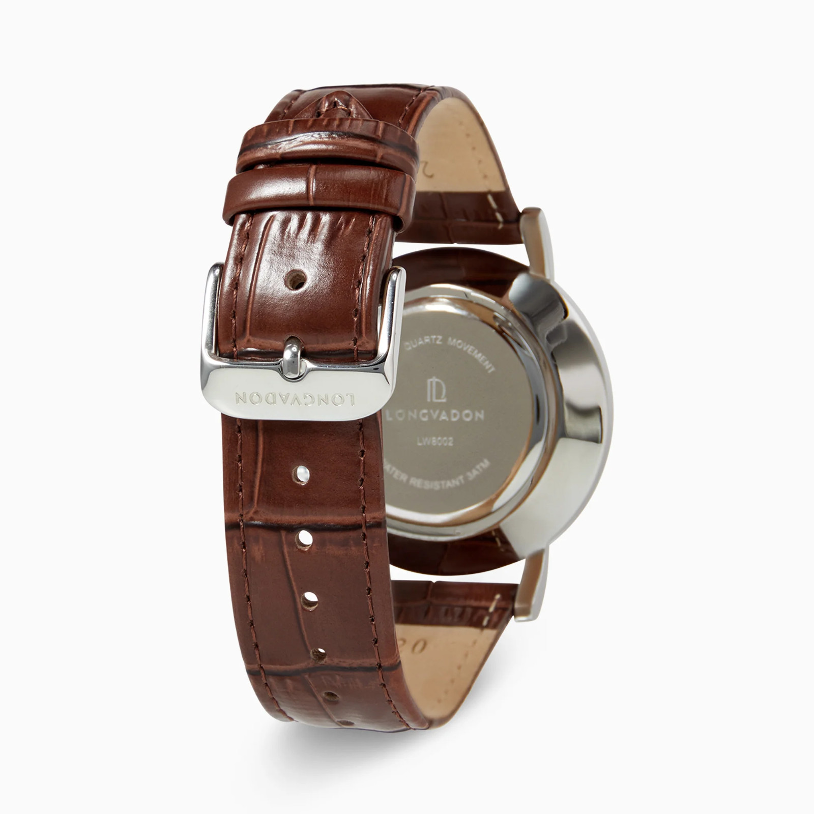 Longvadon Classic Men’s Watch – Marron Brown Leather-Brand New In Box MSRP $340