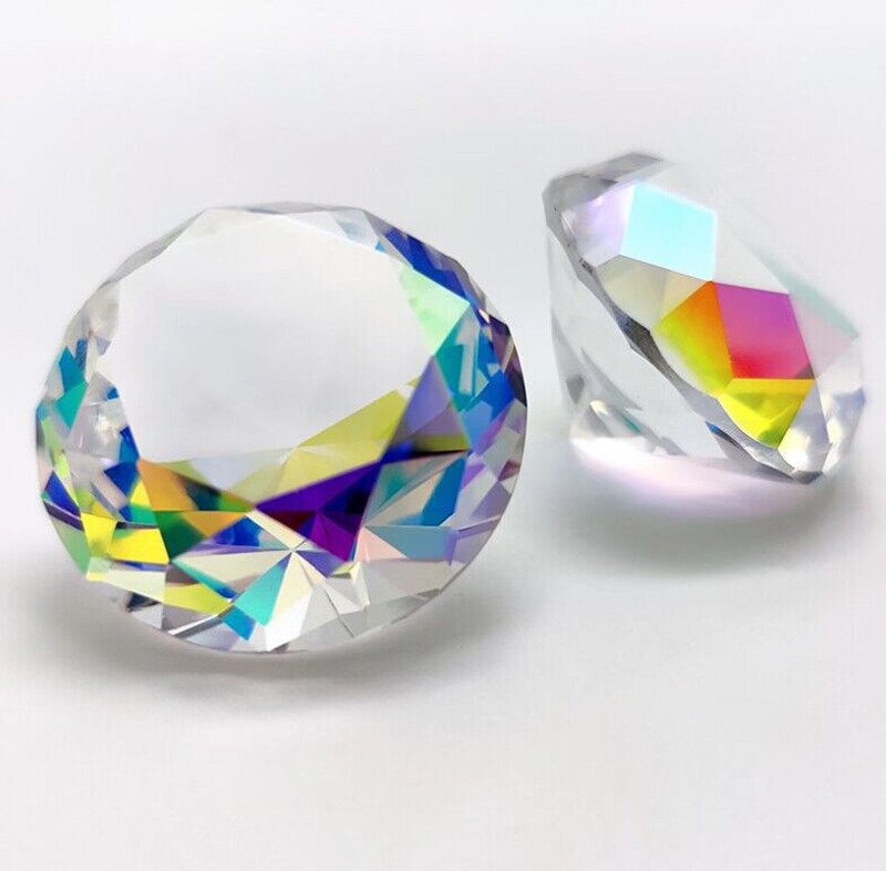 Transparent AB color Crystal Diamond Artificial Glass Pointed Bottom Size Gemsto