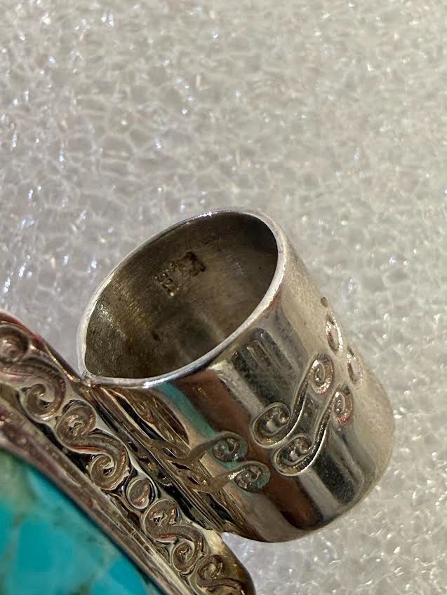 DTR Mine Finds by Jay King Sterling Silver & Turquoise Large Rectangular Pendant