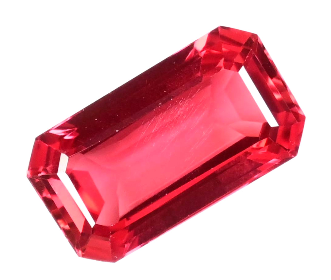 Flawless Natural Orange Red Spinel 11.70 Ct Emerald Cut Certified Rare Gemstone