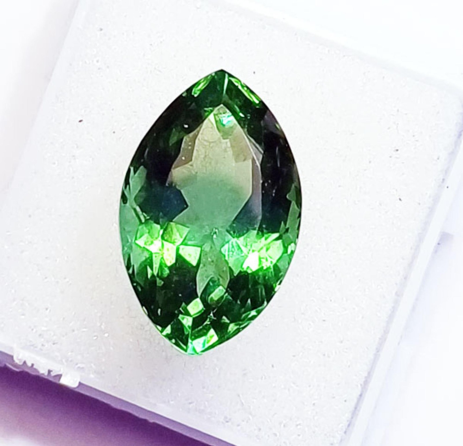 Natural Green Amethyst Marquise Cut 11.70 Ct Certified Loose Gemstone ~Free Gift