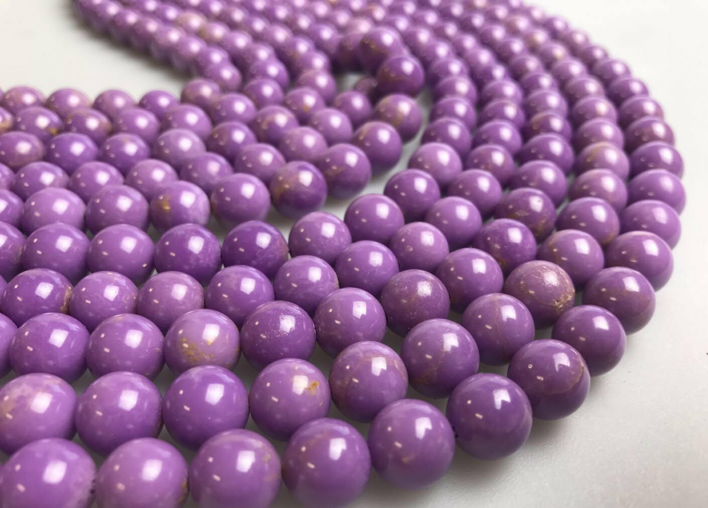 Phosphosiderite Smooth Round Beads 4mm 5.5m 6mm 8mm 9mm 10mm 12mm 15.5″ Strand