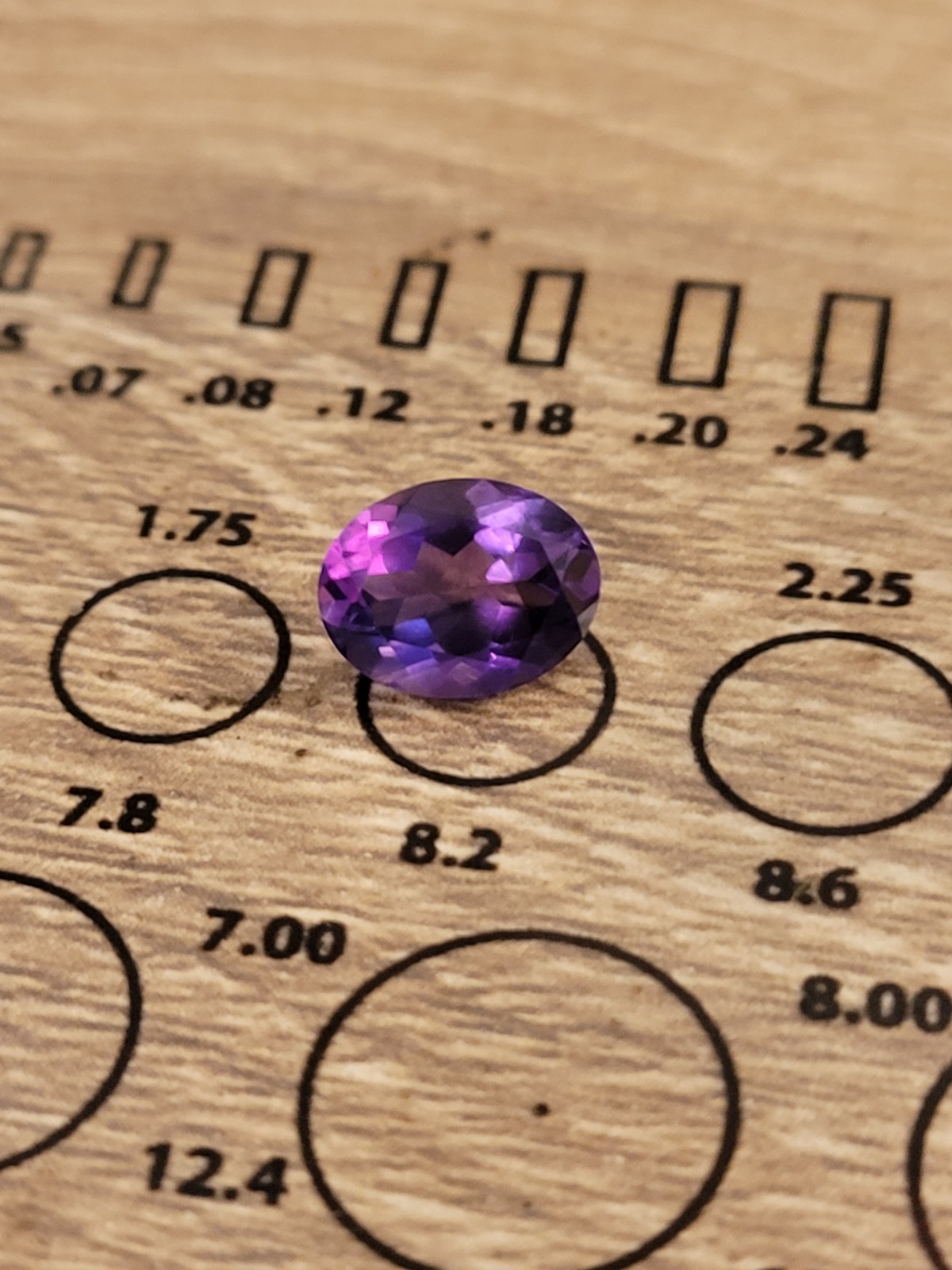33 Year Jtv Purple Blue Oval Loose Amethyst Gem