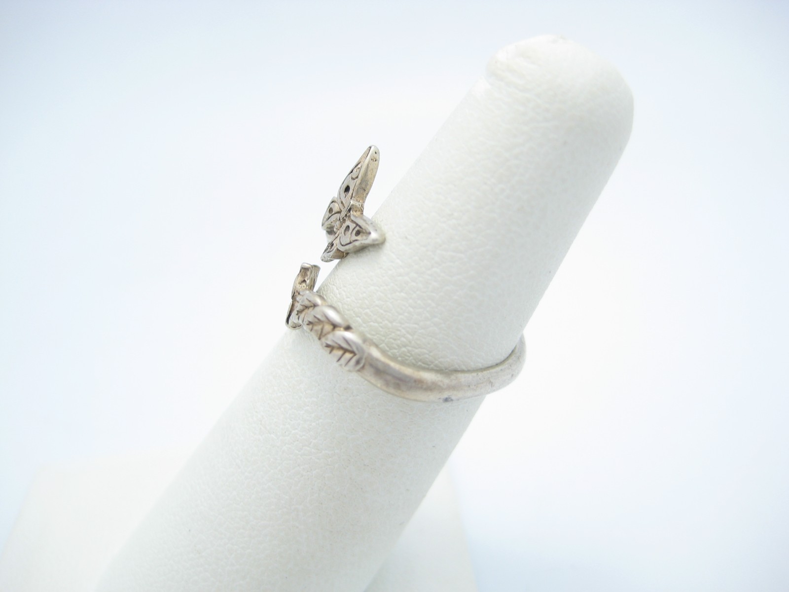 Sterling Silver 13.2mm Bypass Butterfly Ring Size 5