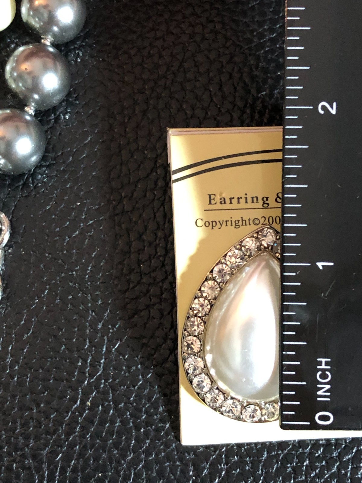 Faux Tahitian Pearl Glass Bead Multistrand Necklace Black Cream Gray Silver 8624
