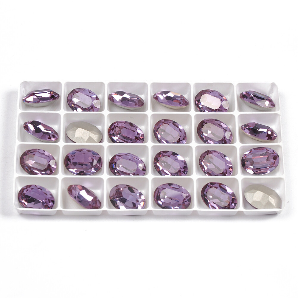Colorful Oval Glass Rhinestone Crystal Strass Zircon Artificial Gemstone Jewelry