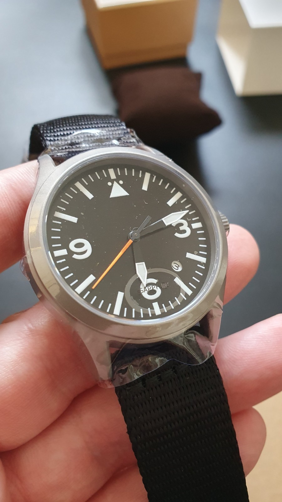 Berny titanium mechanical watch, sinn homage, free UK delivery