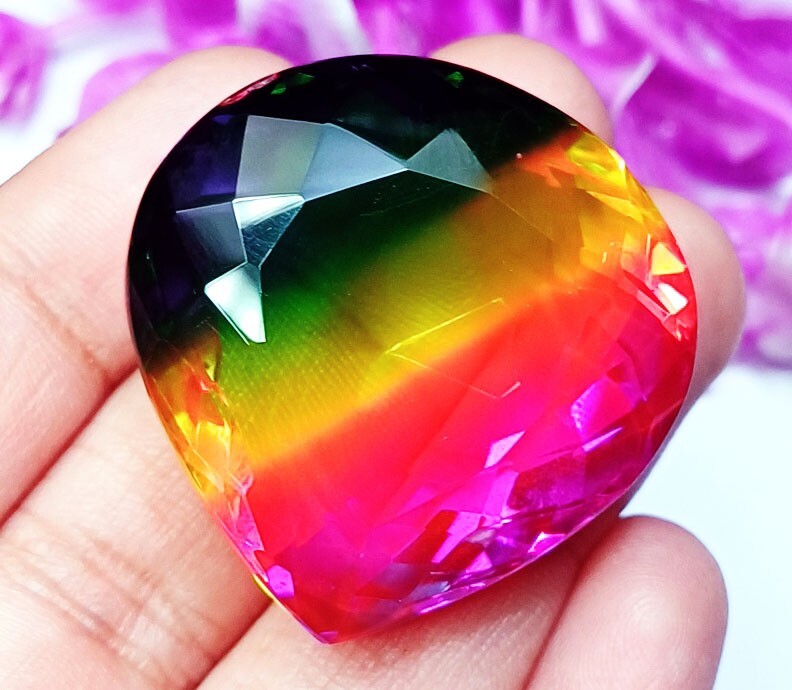 Pear Cut Watermelon Tourmaline Certified Loose Gemstone 97.70 Ct With Free Gift