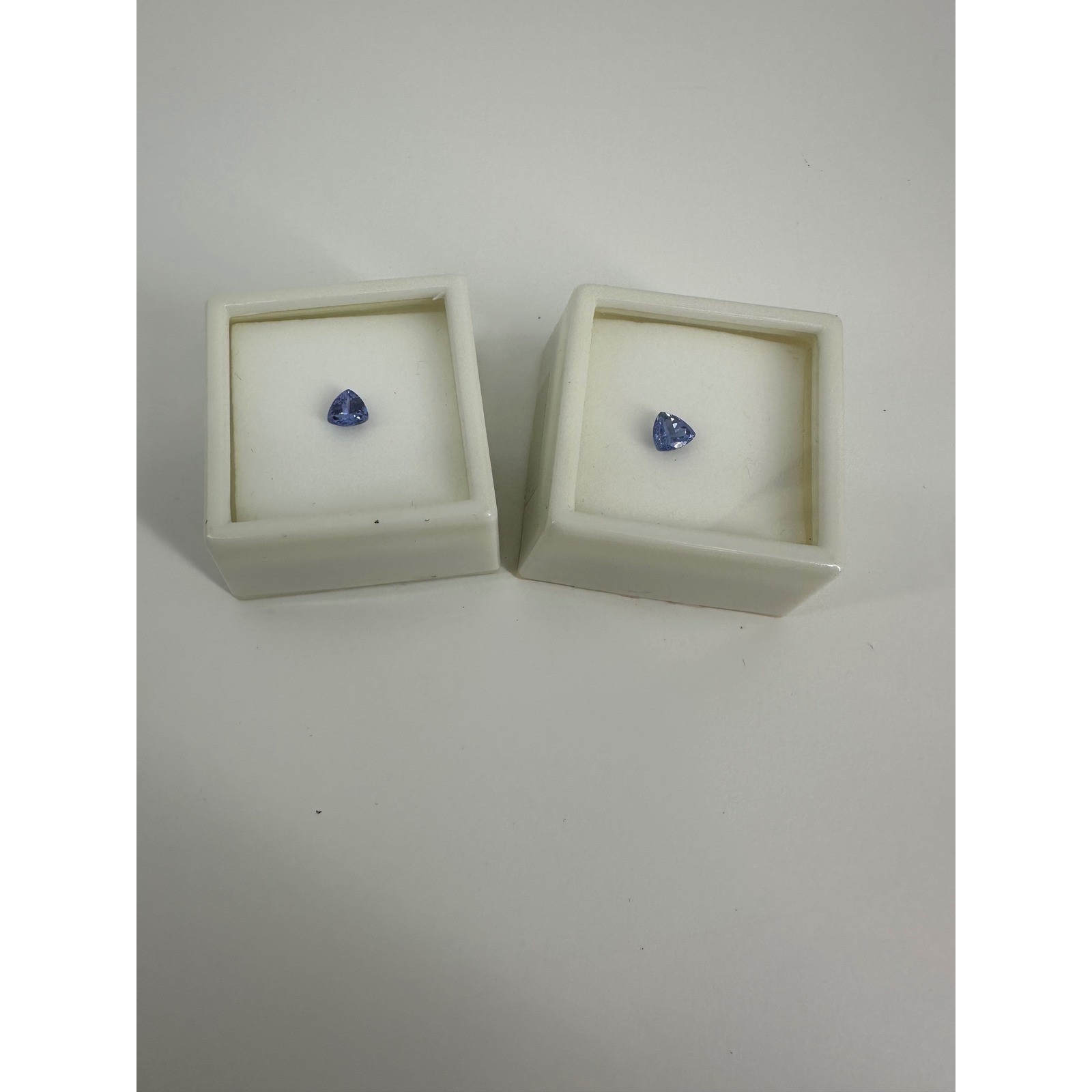 2pc Loose Tanzanite Gemstones .25ct Min 5.5mm Trillion Cut Violet Blue T1T1819