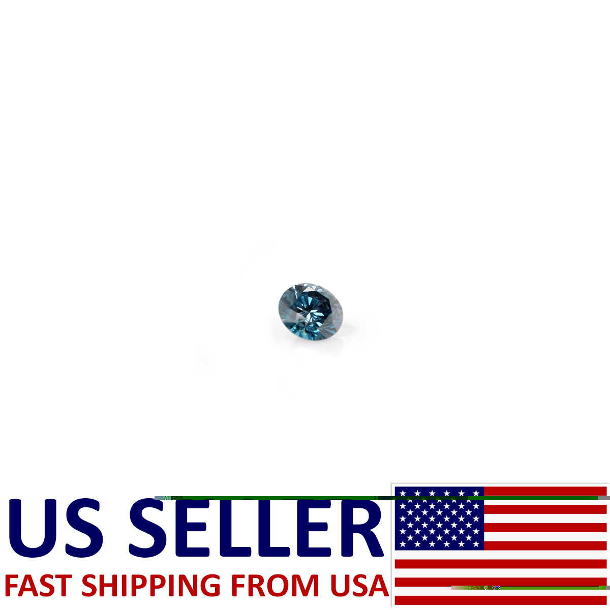 Blue Natural Diamond loose faceted Round 3mm