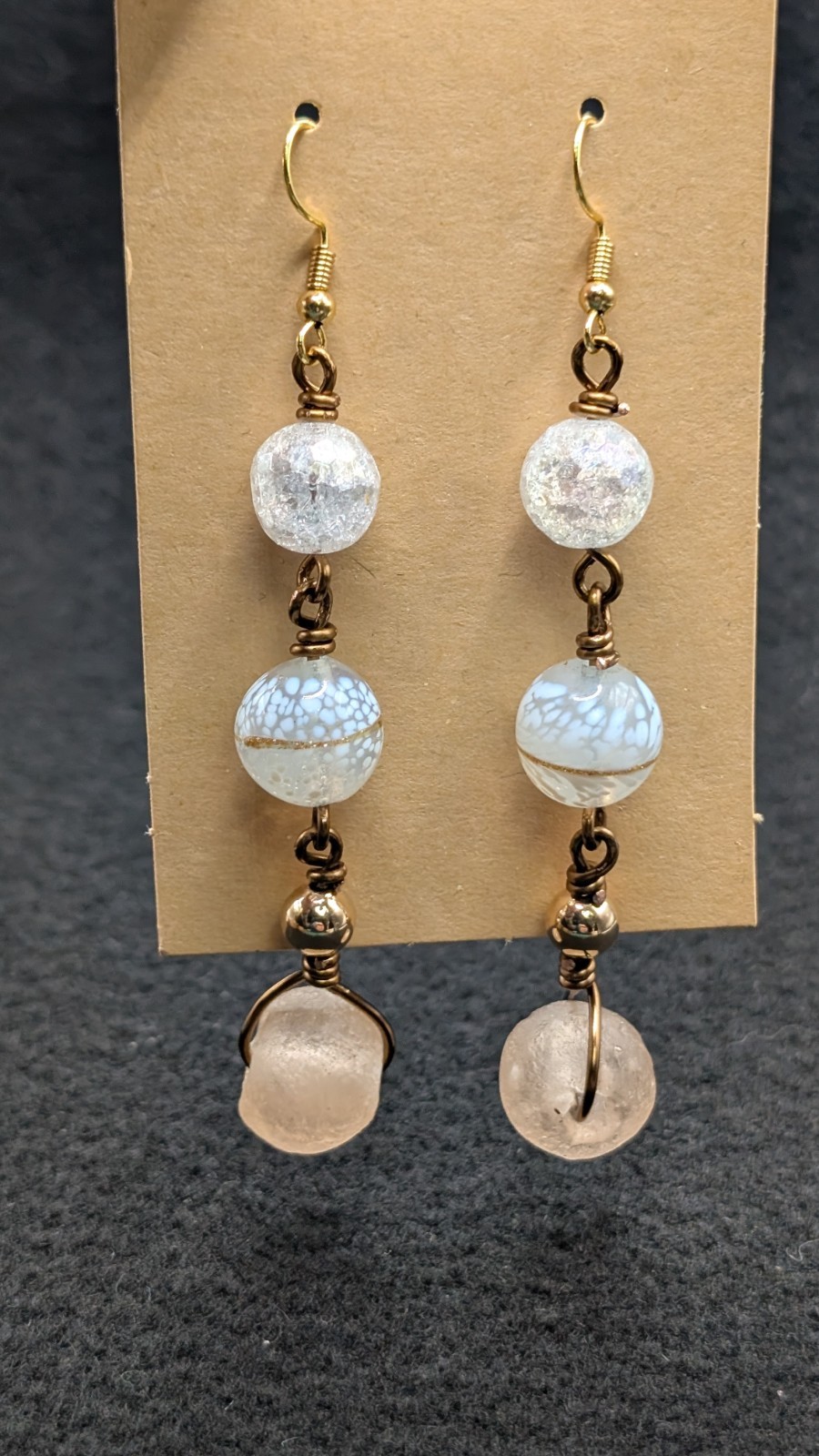 Women’s Artisan Stylish Boho Mixed Beaded Drop Dangly Hook Earrings 🤍🤎🩶💛🩷
