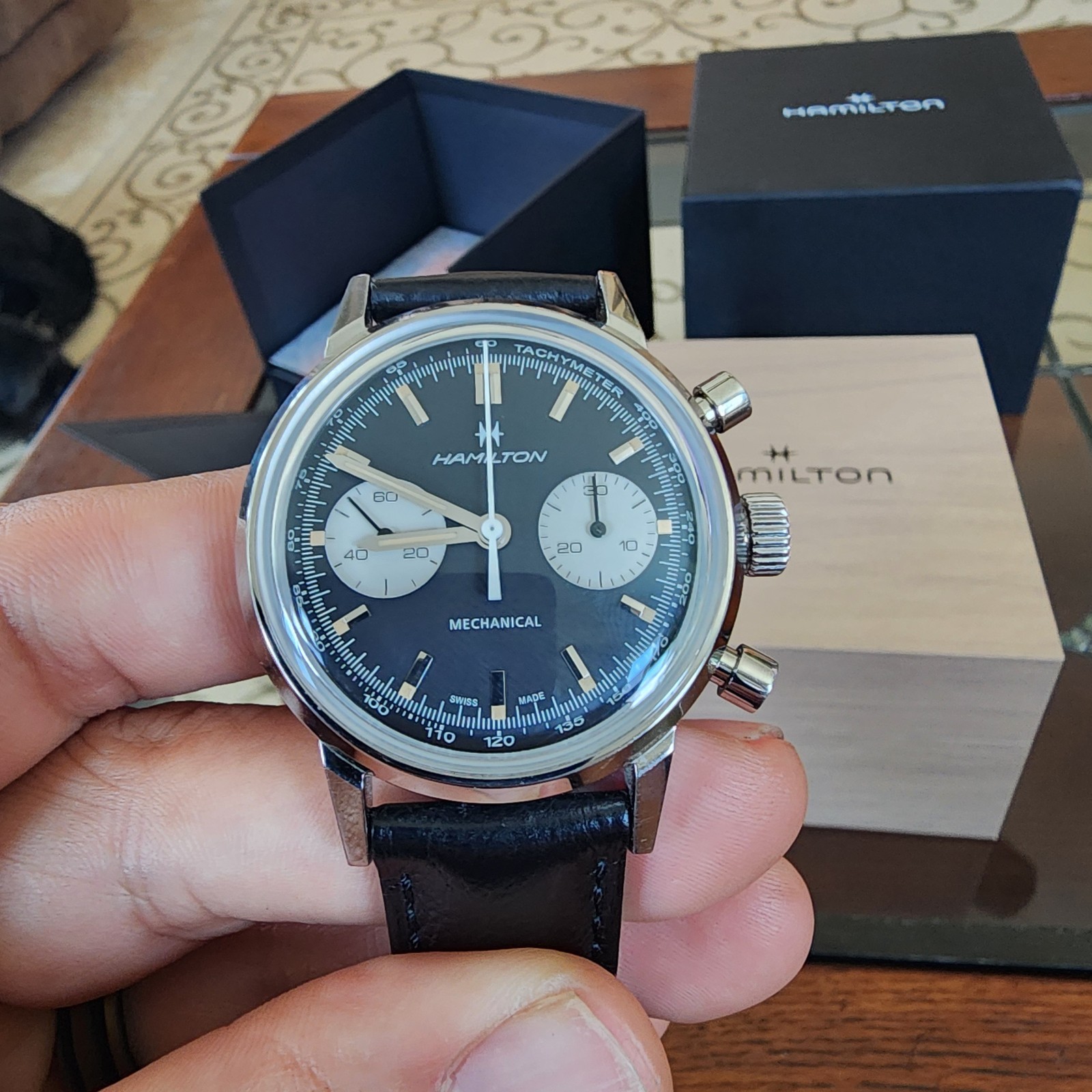 Hamilton Intra Matic Mechanical Men’s Black Watch H38429730