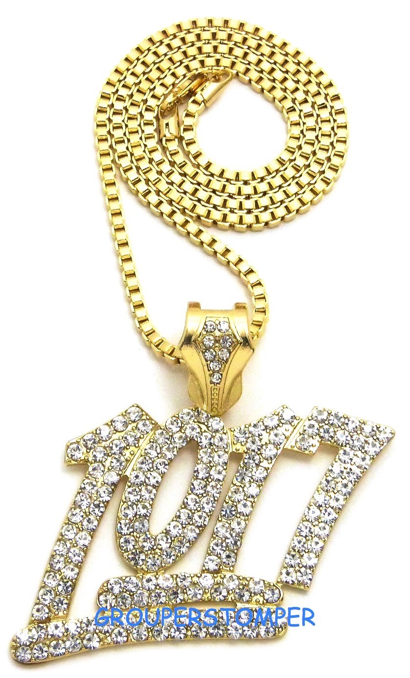 1017 Necklace New Rhinestone Pendant with 24 Inch Long Box Style Chain