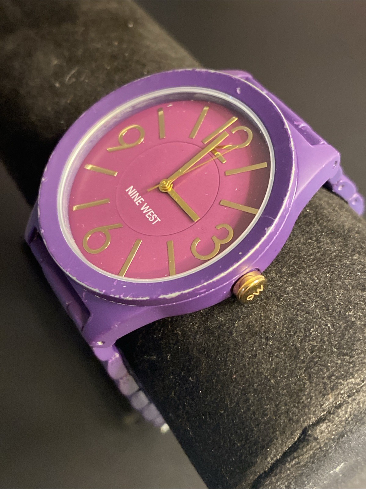 Nine West Women’s Purple Bracelet Watch Quartz NW/1678YF New Battery