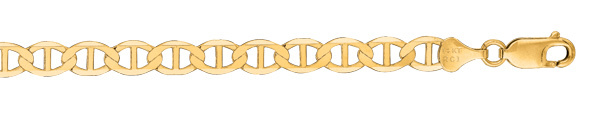 10k Yellow Gold 10″ Solid Anchor Mariner Link Anklet Chain Bracelet 3.2 mm 2Gram