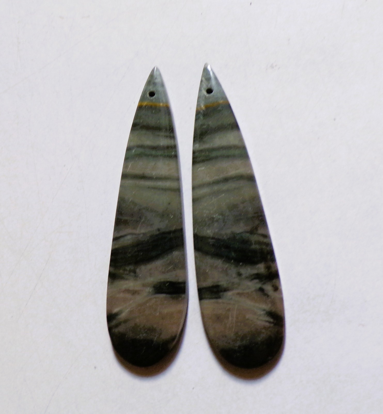 43.50 Cts Natural Picasso Jasper Drilled Cabochon Match Pair Gemstone 51X13.5MM