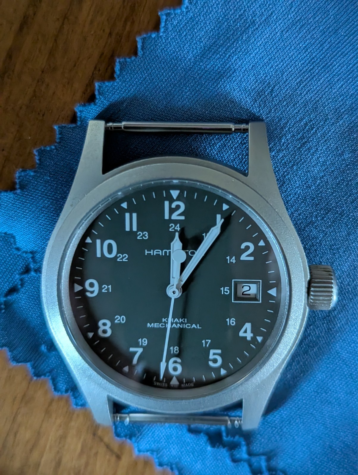 Hamilton Khaki Field Mechanical H69419363 Green ETA-2804 Date 38mm Complete Box