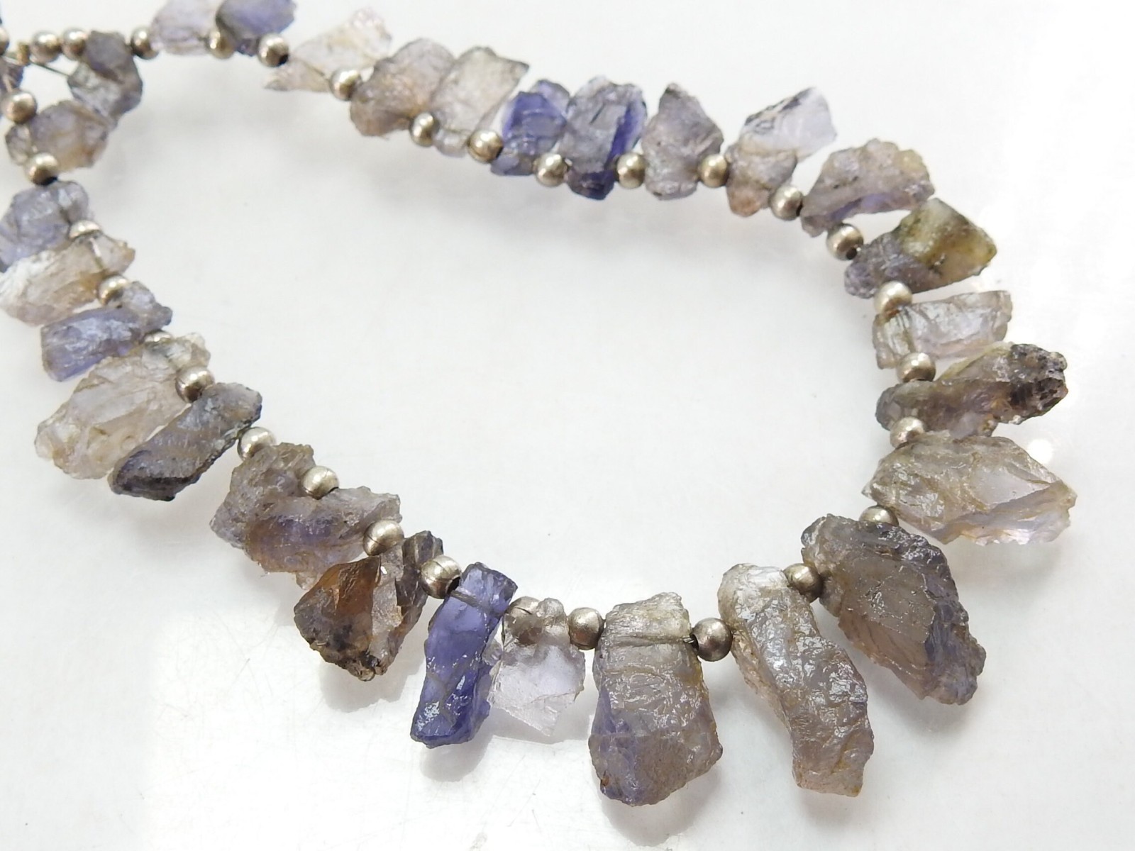 Natural Iolite Rough Nugget Beads 8″ Strand 15×7-9x6mm Raw Gemstone Loose Lot