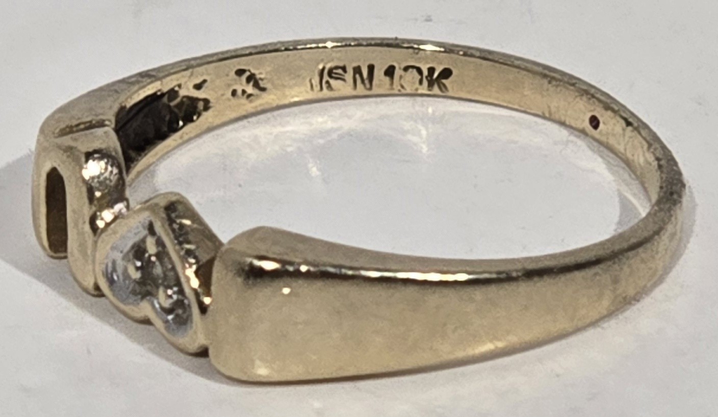 10K Yellow Gold I Love You Ring – Size 5/5.5 – 15.9mm I❤️U – 1.46 Grams