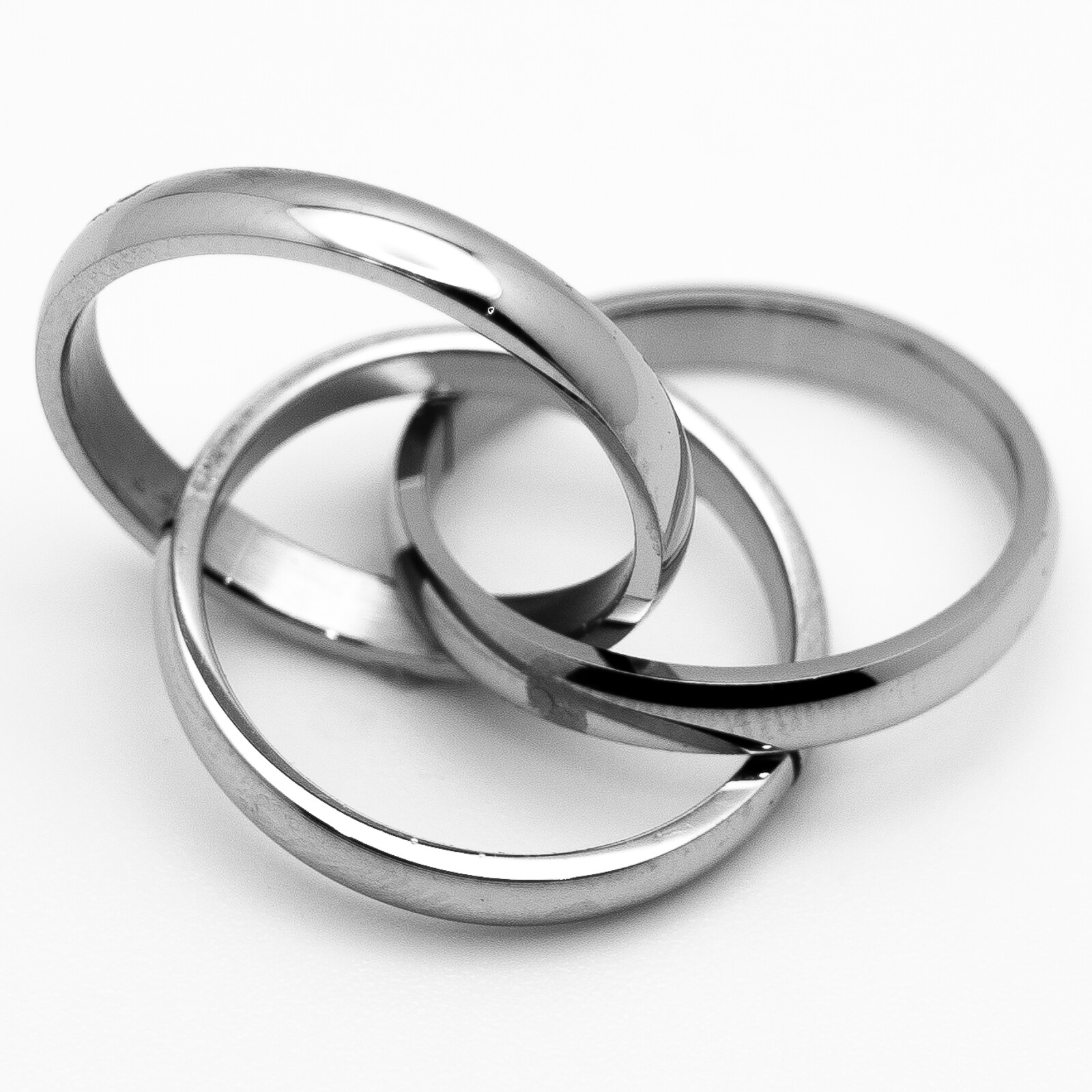 3 Piece Wedding Band / Thumb Ring Stainless Steel 47