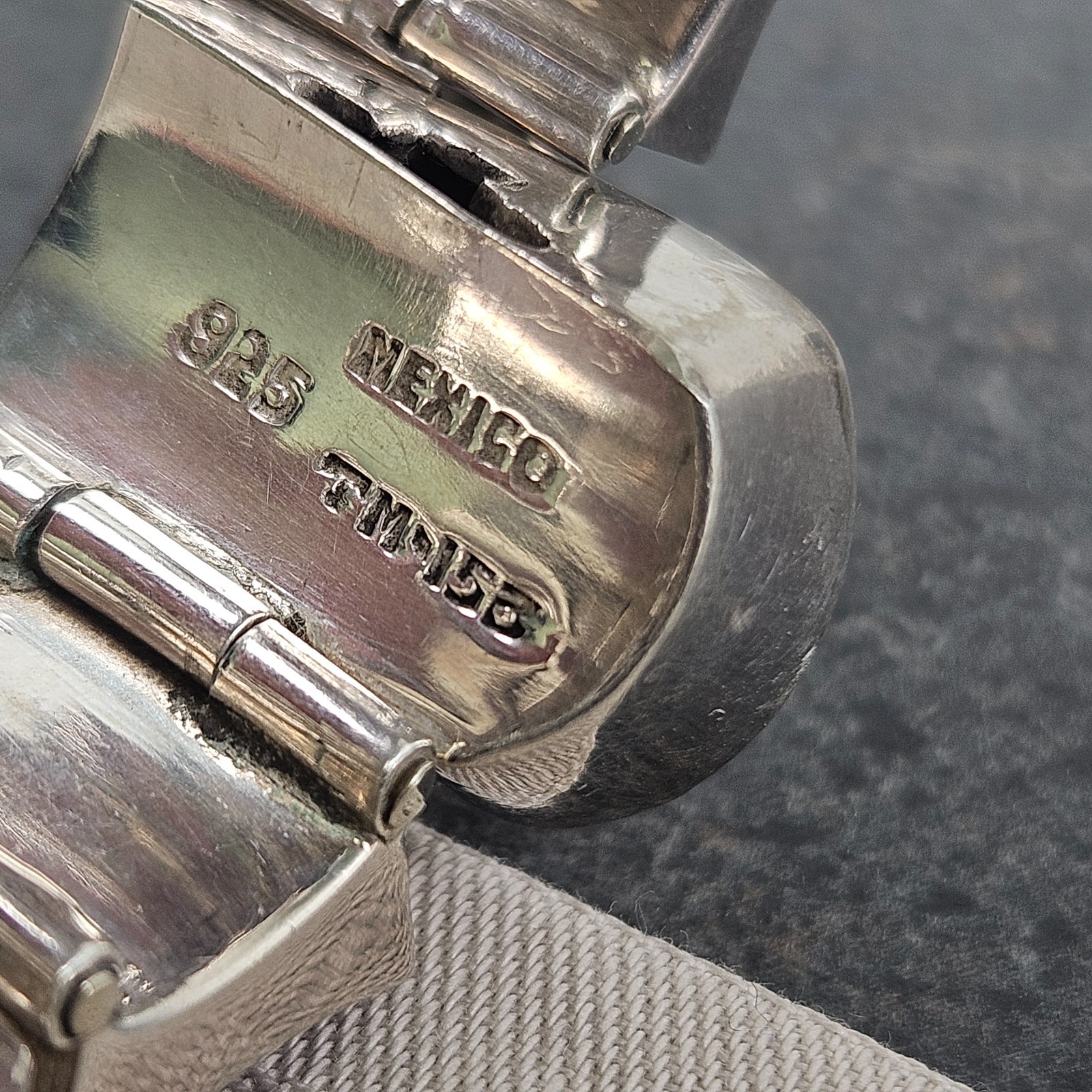 Sterling Silver Taxco Mexico TM-153 Antonio Pineda Design Panel Bracelet 7″