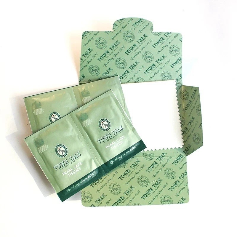 Town Talk Perfect Pearl Jewelry Care Kit – Polishing Cloth & 2 Sachets