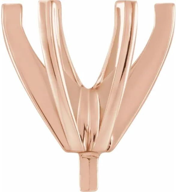 14k Gold Unset 10.2-10.6 mm Round 6-Prong Tall Peg Settin