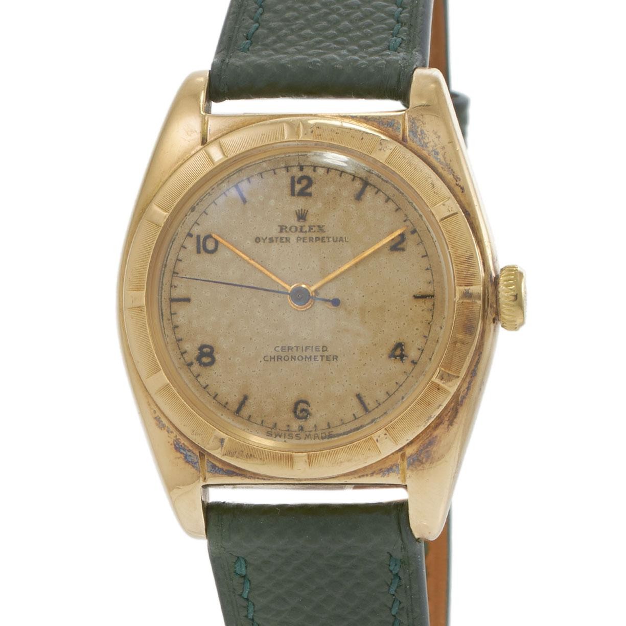 Vintage 1949 Rolex Oyster Perpetual Chronometer Ref. 5011 18KT Gold “Bubbleback”