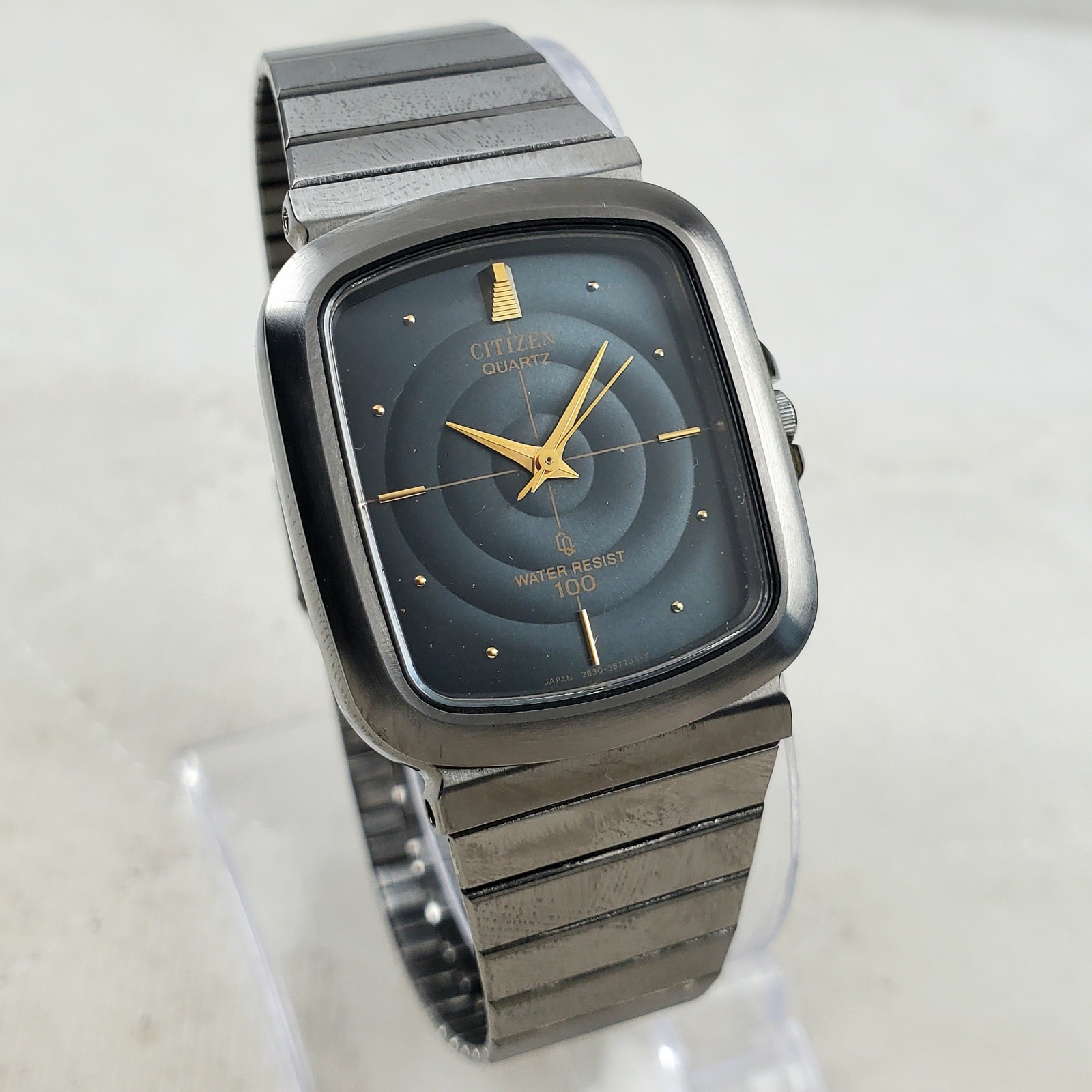 RARE VINTAGE CITIZEN CQ 100 3630-363361 QUARTZ GRAY JAPAN MEN’S WATCH